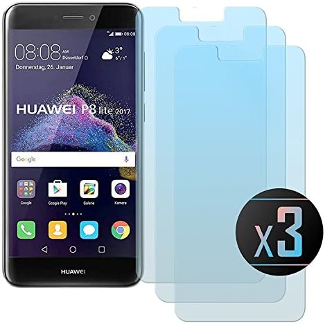 Cardana 3x Unbreakable Tempered Glass for Samsung Galaxy Huawei Ascend P8 Lite 2017 Comfortable handhabung| | Protector in Tempered Glass Protection Glass Screen Damage Bubble-Free | Pack of 3..