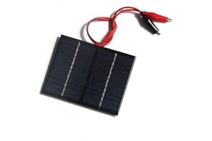ZONADAH 1.5W 12V Mini kit de panel solar, pinza de cocodrilo de cable, cargador de batería, bricolaje para el hogar, proyectos de escuela de ciencias, camping, pesca, jardín al aire libre