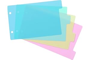 VIQUEL - Jeu de 4 intercalaires Format A5 Pour classeur à fiches 2 anneaux - Rainbow Pastel