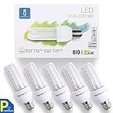 【ESPECIFICACIONES】Bombilla led, Modelo B5 T3 3U con casquillo E27. Temperatura de color blanco Frío 6400K, 810 lúmenes. Ángulo 360º. Eficiencia energética A+.