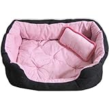 eyepower 12511 Tierbett Hundebett Katzenbett Pink ca. 52x40x16cm inkl. Innenkissen Schmusekissen
