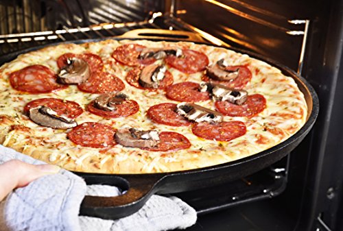 Sandford AMERITALIAN | Pizzastein / Pizza-Pfanne mit Henkel | Gusseisen-Grillpfanne für BBQ-Pizza im US-Style | knusprige Pizzen frisch vom Grill & aus dem Back-Ofen | Pizza italienisch-amerikanisch - 3
