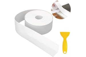 TAOYIO Weichsockelleiste Selbstklebend, 12M PVC küchenabschlussleiste 20x20mm, Sockelleiste Selbstklebende für Küche und Badezimmer 2x2 Weiß