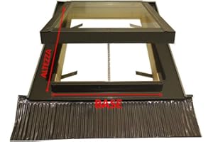 LUXTIG Finestra da tetto/Lucernario Elettrico per apertura a distanza con motore 220 volt. Finestra ideale dove non è possibile l'apertura manualmente. (98 x 55 Base x Altezza)