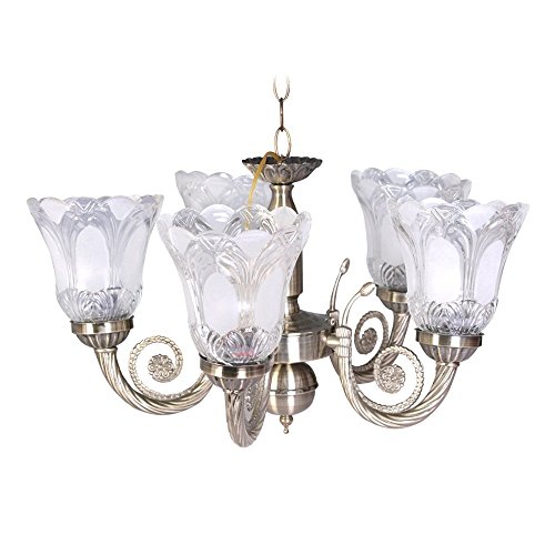 Sanleen Enterprises Antique Design Brass Chandelier With 5 Lamps