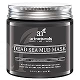 Art Naturals® Dead Sea Mud Mask for Face, Body & Hair 260 ml. 100% Natural and Organic Deep Skin Cleanser - Clears Acne, Reduces Pores & Wrinkles - Ultimate Spa Quality -Mineral Infused, Additive Free