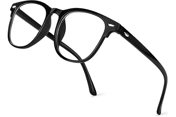 Aomig Lunettes Anti Lumière Bleue, Lunettes de Confort Léger pour Ordinateur et Lecture avec Filtration Lumière Bleue, Anti Fatigue, con Monture Large pour Femme et Homme