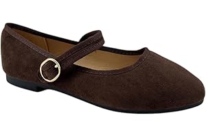 MODELISA - Zapatos Bailarinas Plana Cierre con Hebilla Estilo Casual Mujer