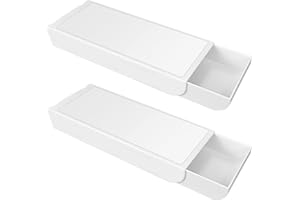 JTOOYS Schublade unter Schreibtisch, 2 Stück Selbstklebende Schubladen, Aufbewahrungsbox unter dem Schreibtisch, Bleistift Schublade Organizer Box, Versteckt Untertisch Schublade für Büro, Schule, Küche