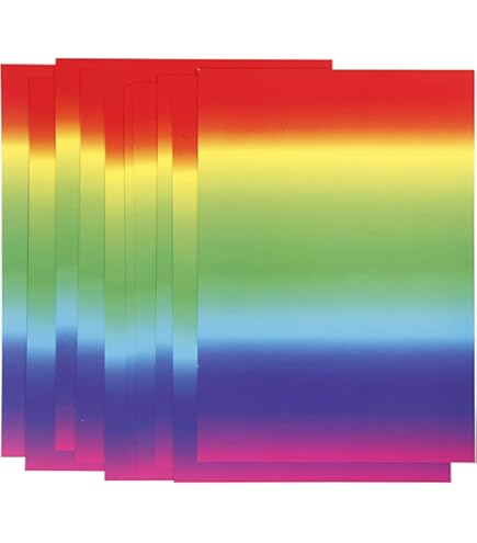 Carta Decorativa Sfumata - DIN A4, 250g/m&sup2;, 30 Fogli Autoadesivi, 10 Gradienti Colore