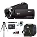 Sony HDR-CX240 HDRCX240B HDRCX240/B Full HD Handycam Camcorder (Black) + Sony 8GB Class 10 Micro SDHC R40 Memory Card + Small Gadget Camera Bag + Accessory Kit RS.41150.00