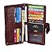 GLEAM 100% Genuine Leather Travel Passport Case / Debit & Credit Card Holder /Cheque Book Holder / Document Wallet /Money Wallet Purse-DARK BROWN RS.1199.00