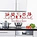 Produktbild Sunnywall Wandtattoo Topfgucker Eulen Vögel Kochen Küche Essen Wandsticker Kardinalrot Gr2