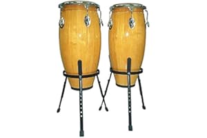 PP PERFORMANCE PERCUSSION Performance Percussion Conga Set with Stands - Natural Finish