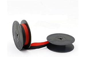 SHIRENE Cinta de Máquina de Escribir,Cinta Máquina Escribir Universal Compatible con la Mayoría de Las Máquinas de Escribirs Antiguas Ideal para Uso en Oficina y Hogar,Negro,Rojo