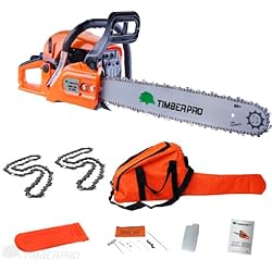 TRONÇONNEUSE THERMIQUE 61,5 CM³, PUISSANCE 3,6 CV, GUIDE 50 CM + 2 CHAINES