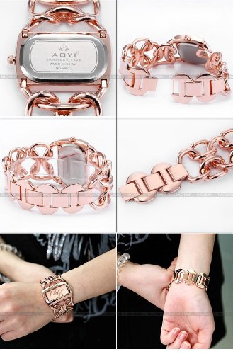 AMPM24 Fashion Damenuhr Rose Gold Armreif Quarzuhr Damen Uhr Edelstahl Armbanduhr AMPM24 Fashion Damenuhr Rose Gold Armreif Quarzuhr Damen Uhr Edelstahl Armbanduhr