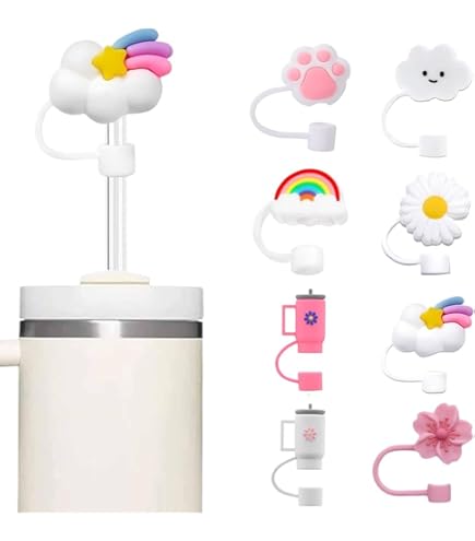 8 Coperture In Silicone Per Cannucce Stanley Cup - Antipolvere E Colorate - Foto 8