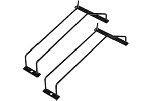Dianoo 2 supporti per bicchieri da vino, in metallo, colore nero, per calici e calici, 27,5 cm