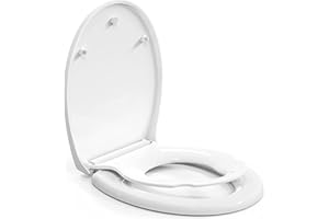 Pipishell WC Sitz, Toilettendeckel mit Absenkautomatik, Magnetisch zu befestigenden Toilettensitz für Kinder, einfache Montage Antibakteriell WC Sitz Kinder mit Quick Release Funktion