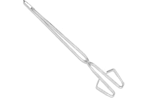 Tissting Pinzas De Tijera Extralargas, Pinzas para Barbacoa De Acero Inoxidable para Exteriores De 55 Cm, Pinzas De Tijera Largas para Cocina, Pinzas para CarbóN Y LeñA con Asas