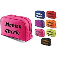 Grande trousse Maman Chérie à personnaliser, trousse de toilette, prénom, cadeau maman, fête des mères, trousse bijoux, sacoche