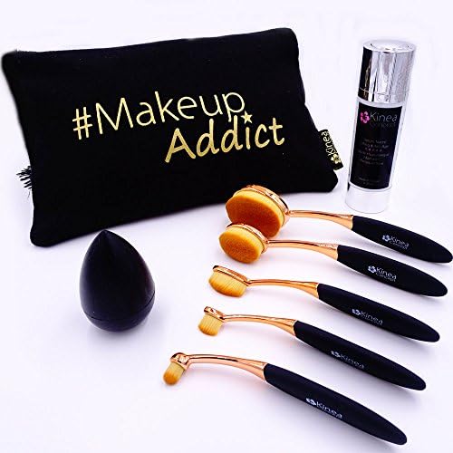 make-up set "make up addict" by Kinea, the complete set for a soft and elegant make-up. Ideal for preparing your skin and applying Powders, Anti-Wrinkles, Contours, Colors - Black