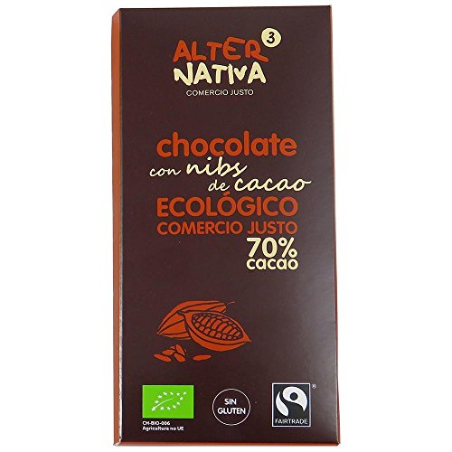 Cioccolato 70% con Nibs di cacao alternativa, 80 g