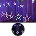 Produktbild LED Lichterkettenvorhang, LED Lichterkette Warmweiß Hochzeit Party Vorhang-Licht,LED-Leuchten fünfzackigen Sterne Vorhang Lichter