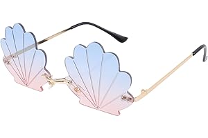 Toddmomy 1 Stücke Mode Sonnenbrille Neuheit Muschelförmige Sonnenbrille Randlose Muschel Sonnenbrille Für Unisex Party Disco Brille