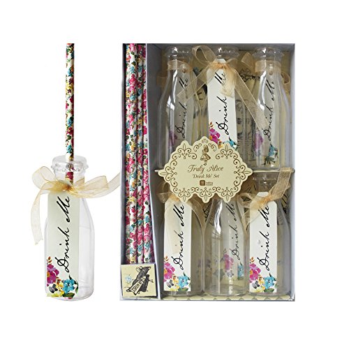 Talking Tables TSALICE-DRINKSET Truly Alice trinkt mich Party Drinksware Set, Pappe, mehrfarben, 13 x 12 x 8 cm