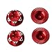 Produktbild XuBa 4 Stück Alu-Legierung Radnabenabdeckung Anti-Staub-Abdeckung Cnc17 mm Sechskantmutter Adapter für Losi Team C Hsp Redcat Traxxas 1/8 RC Auto Geburtstag Weihnachten Geschenk für Kinder rot