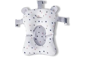 vreplrse Baño de baño Baño de enfermería Soporte de Seguridad Soporte Mat Redes Portátil Comfort Comfort Recién Nacido Cojín Accesorio, Estrella Blanca