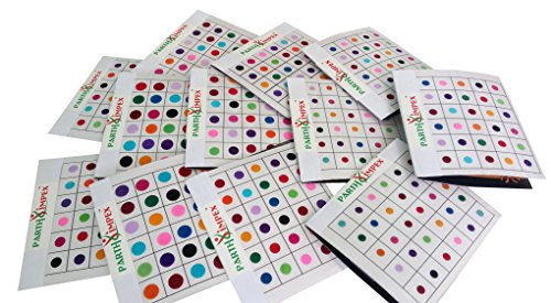 PARTH IMPEX 720 X Count Assorted Multi Color and Multi Size Indian Daily Use Reusable Forehead Bindi Round Dot Tattoo Body Art Sticker