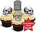 Produktbild Halloween SICKE Friedhof Totenkopf Skelett Mix - Interessante Neuheit PREMIUM AUFSTEHEN Essbar Waffel Papier Kuchen Topper Dekoration