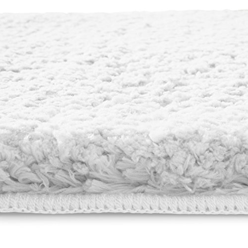 Badematte aus weichem & kuscheligem Hochflor | Öko-Tex zertifiziert | weiß | 60x100cm - 3
