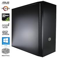 SNOGARD AMD RYZEN Gaming PC | AMD-Ryzen 7 1700 8x 3000MHz Sockel A4, 6GB NVIDIA GeForce GTX1060, 16GB DDR4 RAM, 240GB SSD + 2TB HDD + CD/DVD-Rewriter | Gamer PC Komplett System | Custom PC Gaming Desktop Computer | Spiele Computer inkl. Windows 10