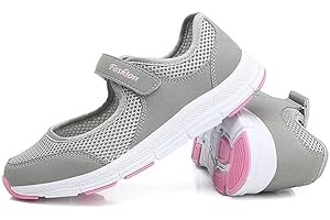 Padgene Women's Comfortable Working Nurse Shoes Non-Slip Adjustable Breathable Walking Casual Nursing Orthotic Lightweight Shoes