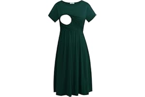 Smallshow Abito da Allattamento Femminile a Maniche Corte per L'Allattamento al Seno