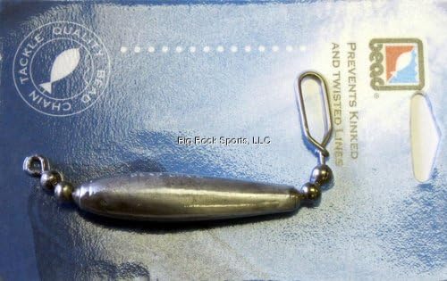 Bead Chain DR4T 4-Ounce Trolling Sinker,Nickel Finish