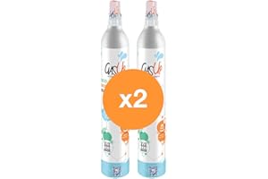 Lot de 2 cylindres CO2, 60 l. GasUp. Rechargeable et compatible avec toutes les marques.