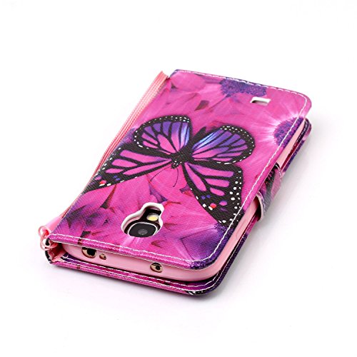 Feeltech Samsung Galaxy S4/9500 Hülle,Samsung Galaxy S4/9500 Magnet Leder Wallet Cover,Elegant Soft PU Kartenfach Extra Dünn Tasche Bunte Relife-Muster [Stand Funktion] Karte Halterung Klapp hülle Flip Book Design Case Flexible TPU Ultra Slim Inner Bumper Tasche mit Landyard [Free Stylus] für Samsung Galaxy S4/9500 – Roter Schmetterling - 7