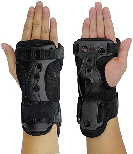 Huihuger Practical Ski Snowboard Roller Skating Protective Gear Wrist Support Brace Guard （Black XL）