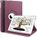 Produktbild Neues iPad 9.7 Zoll 2018 2017 / Air2 / Air Hülle [Auto Schlaf / Wach Funktion], HBorna 360 Grad Rotierend PU Leder Schutzhülle Tasche mit Leichte Ständer für 9,7 Apple iPad 2018 / 2017 / iPad Air 2 / iPad Air, Violett