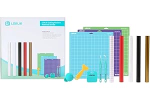 ‎LOKLIK LOKLiK Starter Pack für iCraft – Vinyl-Bundle mit Permanent Adhesive Vinyl, Weißem Heat Transfer Vinyl, Transfer Tape, Weeding Tools und Schneidematten für DIY & Custom Projekte