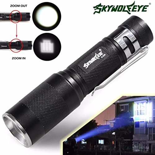 Linternas,Manadlian 4000LM Zoomable CREE XM-L Q5 LED Linterna 3 Modo Antorcha Lámpara de luz brillante Super