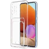 KZY İLETİŞİM Samsung Galaxy A73 ile uyumlu Kapak Kamera Korumalı Kartlıklı Şeffaf Silikon Kılıf