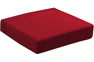 QING YUN Cojines gruesos y suaves para asiento de silla, cómodos y antideslizantes, cojines de asiento cuadrados para comedor, para el hogar, cocina, oficina (45 x 45 x 8 cm, rojo)
