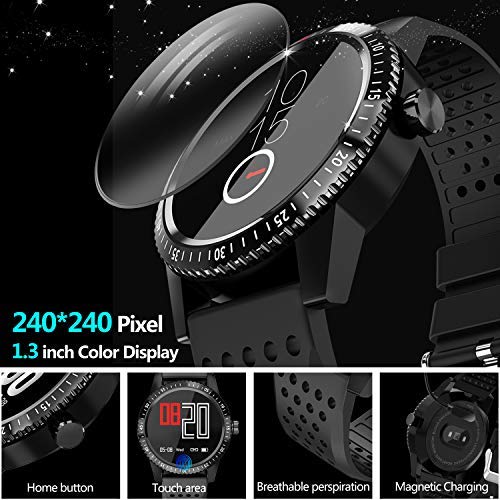 LIDOFIGO Smartwatch Smart Armband blutdruck Uhr mit herzfrequenz wasserdicht Fitness Tracker aktivitätstracker Bluetooth Sports Watch Schlafmonitor schrittzähler smart Armband für iOS Android – Bild 3