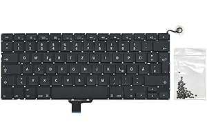 ICTION GR DE Deutsche QWERTY-Tastatur mit Tastaturschrauben Ersatz für MacBook Pro 13 Zoll A1278 Tastatur 2009 2010 2011 2012 Jahr